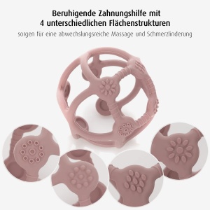 Reer BitePlay Beiss- und Greifball Baby Jucarie Multifunctionala Silicon Sigur - Img 2