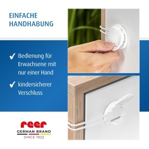 Reer Multi-Sicherung Alb Protectie pentru Copii Siguranta pentru Dulapuri si Sertare - Img 5