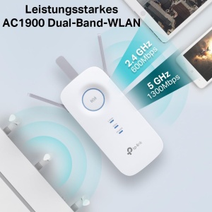 Repetitor Wi-Fi TP-Link RE550, AC1900, Dual-Band, 1300 Mbits 5GHz, Alb - Img 5