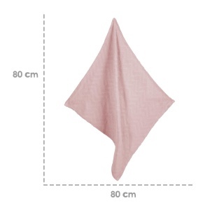 Roba Babydecke Lil Planet 80x80 cm Bumbac Organic GOTS RosaMauve - Img 7