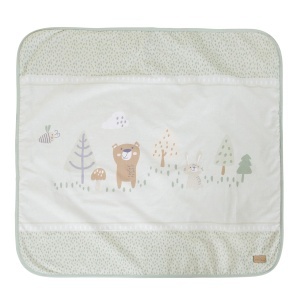 Roba Babydecke Woodland Buddies 80x80 cm Pastel Verde si Gri Ultra Moale