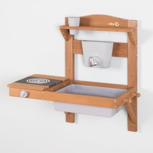 Roba Bucatarie de Joaca si Noroi pentru Exterior din Lemn FSC cu Rezervor de Apa si Accesorii Teak - Img 3