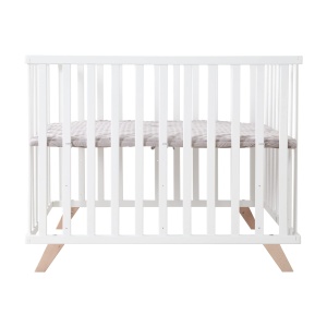 Roba Laufgitter 75x100 cm Alb Lemn Masiv 3 Niveluri Reglabile - Img 3