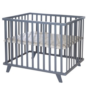 Roba Laufgitter 75x100 cm din lemn reglabil pe inaltime cu protectie Greyish