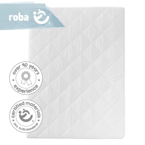 Roba Saltea pentru Tarc 75x100 cm Alb Husa Detasabila si Lavabila - Img 8