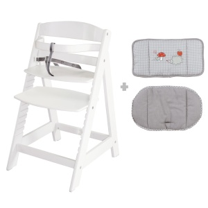 Roba Treppenhochstuhl Sit Up III Alb Scaun Reglabil pentru Copii Include Reductor Adam Eule