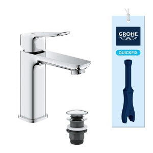 Robinet baie GROHE Dice, crom, inaltime 17 cm, economisire apa, instalare usoara