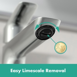 Robinet baie hansgrohe Logis Fine, crom, EcoSmart, inaltime 110 mm - Img 8