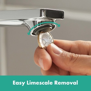 Robinet baie hansgrohe Rebris E, crom, inaltime 109 mm, EcoSmart - Img 3