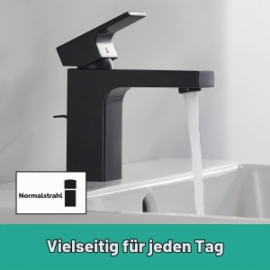 Robinet baie hansgrohe Vernis Shape, mattschwarz, EcoSmart, 95 mm - Img 3