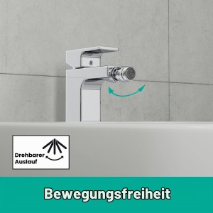 Robinet bidet cu un singur maner hansgrohe Vernis Shape, crom, cu sistem de aerare - Img 4