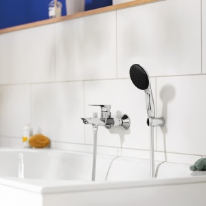 Robinet de baie GROHE Start Edge, crom, montare pe perete, cu un singur maner - Img 5