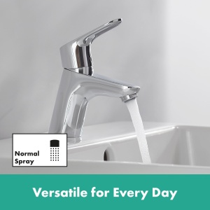 Robinet de baie hansgrohe Focus, crom, inaltime 70mm, tehnologie EcoSmart - Img 3