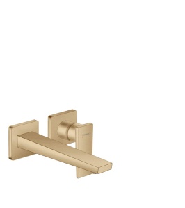 Robinet de baie hansgrohe Metropol, montaj pe perete, 22,5 cm, bronz periat