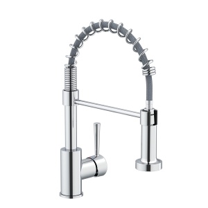 Robinet de bucatarie Lenz NOVA Chrome - cu dus pendular reglabil si gura pivotanta la 360deg - cartus de marca de inalta calitate - 46070902