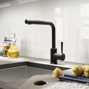 Robinet de bucatarie Lenz OLINA in negru mat - cu duza de amestecare de marca de inalta calitate si cartus de marca - suprafata anti-amprenta - 46031151 - Img 2