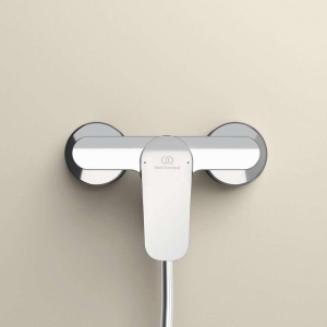 Robinet de dus Ideal Standard B1720AA CERAFLEX | Mixer cu o singura parghie pentru montare pe suprafata cu conectori S ascunsi si parghii metalice | Suprafata: Crom, proiectie 140 mm, DN 15, 14 - Img 6