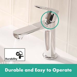 Robinet pentru chiuveta hansgrohe Rebris S, crom, cu sistem EcoSmart, 109 mm - Img 6