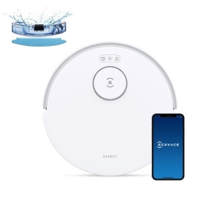 Robot aspirator ECOVACS DEEBOT N20 Alb 8000Pa cu functie de mop si navigatie inteligenta