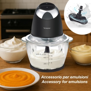 Robot de bucatarie Beper P102ROB003, 500 ml, cu cutite din otel inoxidabil, 2 viteze - Img 4