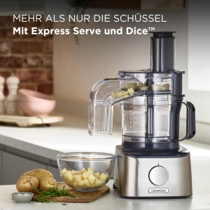 Robot de bucatarie compact Kenwood MultiPro FDM304SS 800W argintiu accesorii multifunctionale - Img 2