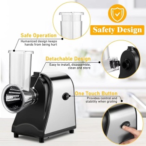 Robot de bucatarie electric 250W, 5-in-1, cu lame interschimbabile pentru legume si branzeturi - Img 3