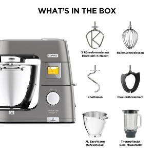 Robot de bucatarie Kenwood Titanium Chef Patissier XL KWL90034SI 7L 1400W functie de incalzire Argintiu - Img 6