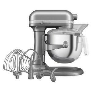 Robot de bucatarie KitchenAid 6,6 L, metalic, puternic, culoare argintie