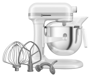 Robot de bucatarie KitchenAid Heavy Duty 5KSM70JPXEWH, 6.6L, alb, cu bol fix