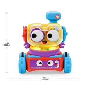 Robot de jucarie Fisher-Price 4-in-1 Linus pentru bebelusi si copii, activitati interactive - Img 8