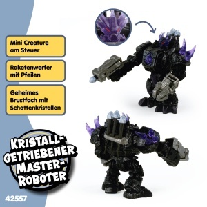 Robot de lupta Schleich ELDRADOR Schatten Master cu 17 piese, mobilitate si accesorii - Img 3