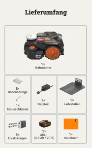 Robot de tuns iarba WORX Landroid Vision WR306E, 600 m, navigare RTK, control prin aplicatie - Img 8
