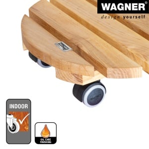 Rola pentru plante WAGNER NATURE 34 cm, din lemn de erle FSC, 100 kg - Img 4