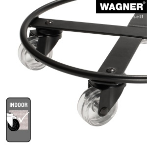 Rola pentru plante WAGNER SKELETT SMALL - 25 cm, 60 kg, negru mat - Img 4