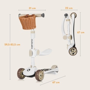 Roller pentru copii LIONELO Franky 2-in-1, 3-50 kg, cu roti LED - Img 9