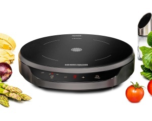 ROMMELSBACHER cu o singura plita CTA 1800IN camping inductie design rotund compact si cu economie de spatiu 9 niveluri de putere comutator POWER - lim