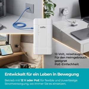 Router 4G LTE Cello QC300K, 300 Mbits, waterproof, PoE - Img 4
