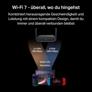 Router Wi-Fi 7 TP-Link TL-WR3602BE, Dual-Band, 2,5G WAN, Powerbank - Img 5