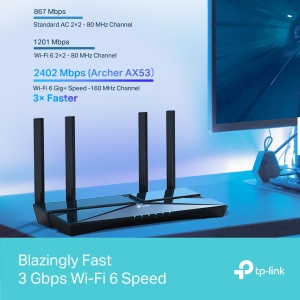 Router Wi-Fi TP-Link Archer AX53, 2402 Mbits 5 GHz, 574 Mbits 2,4 GHz, Negru - Img 4