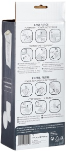 Rowenta ZR005001 | 5 pungi de hartie | cu 2 filtre | pentru Powerline Eco | Volumul sacului de praf 2,2 litri - Img 2