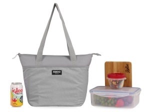 Rucsac frigorific IGLOO Print Essential 9L, gri, pliabil, pentru birou si picnic - Img 5