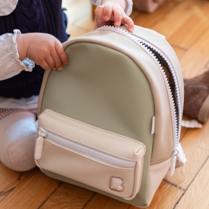 Rucsac pentru copii BEABA Faro, 7.5L, gri-verde, impermeabil - Img 6