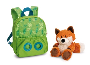 Rucsac pentru copii NICI cu fux de plus 21x26cm verde - Img 4