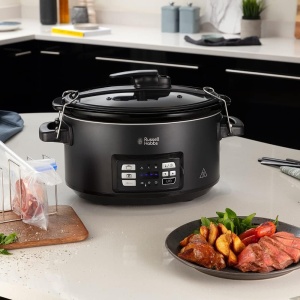 Russell Hobbs Multicooker 3-in-1 aragaz lent sous vide caserola senzor de temperatura centrala Oala ceramica grea de 65 l pentru opt Distributia tempe - Img 4
