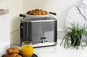 Russell Hobbs Toaster Geo Steel 25250-56 Gri 1640W Functie Lift and Look - Img 10