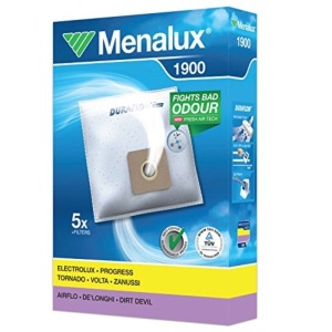 Sac aspirator Menalux 1900, set 5 bucati, Duraflow, cu filtre incluse