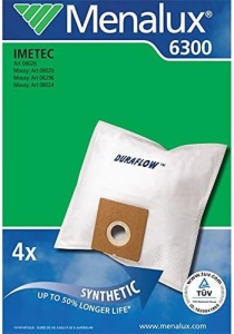 Sac de aspirator Menalux 6300 pentru Imetec 8020, 8024, 8026, 8296, Alb