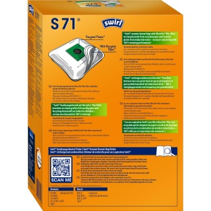 Sac de aspirator Swirl S 71 EcoPor, 4 bucati, filtrare 99,99, din material reciclat - Img 2