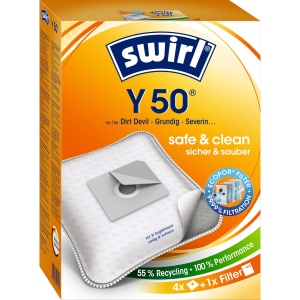 Sac de aspirator Swirl Y 50 EcoPor, 4 bucati, 99,99 filtrare, rezistent