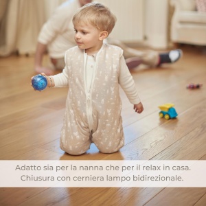 Sac de dormit MOOVO by Nuvita 90200, 100 bumbac bio, TOG 2.5, bej, 2 ani - Img 3